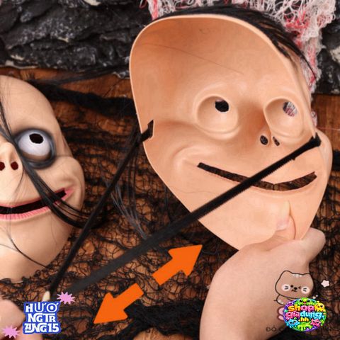Mặt Nạ Halloween Kinh Dị Dáng Tóc Dài - Phụ Kiện Cosplay Ma Quái Cho Bữa Tiệc Hóa Trang, Đồ Chơi Kinh Dị Cho Tất Cả Lứa Tuổi
