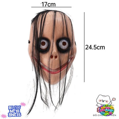 Mặt Nạ Halloween Kinh Dị Dáng Tóc Dài - Phụ Kiện Cosplay Ma Quái Cho Bữa Tiệc Hóa Trang, Đồ Chơi Kinh Dị Cho Tất Cả Lứa Tuổi
