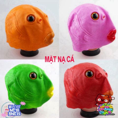 Mặt Nạ Da Mềm Hóa Trang Quái Vật Hình Cá - Phụ Kiện Tiệc Tùng Độc Đáo Cho Halloween, Giáng Sinh, Phục Sinh