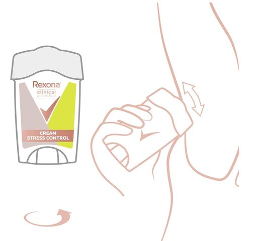 Lăn Khử Mùi Kem Rexona Clinical Protection Stress Control 48g - Hỗ Trợ Kiểm Soát Mồ Hôi, Mùi Cơ Thể, Sản Phẩm Úc Dùng Hàng Ngày