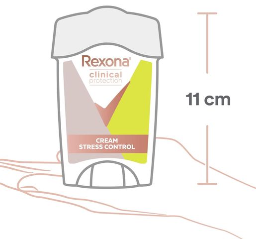 Lăn Khử Mùi Kem Rexona Clinical Protection Stress Control 48g - Hỗ Trợ Kiểm Soát Mồ Hôi, Mùi Cơ Thể, Sản Phẩm Úc Dùng Hàng Ngày