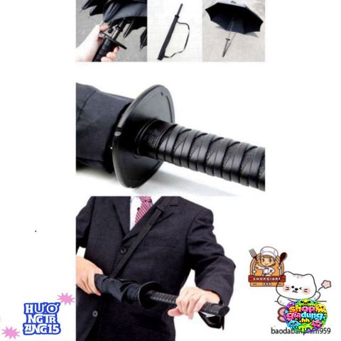 Ô Dù Katana Samurai Nhật Bản - Chống Nước, Thiết Kế Sang Trọng, Mở Tự Động, Phụ Kiện Thời Trang Độc Đáo
