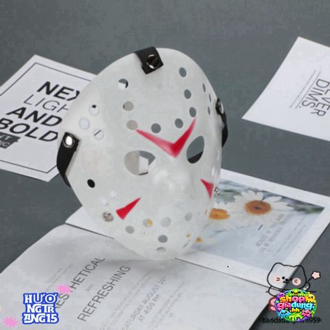 Mặt nạ Jason Halloween - Phụ kiện Cosplay Kinh Dị Độc Đáo, Dùng Cho Halloween và Tiệc Hóa Trang, Tái Sử Dụng, Chất Liệu Bền Bỉ