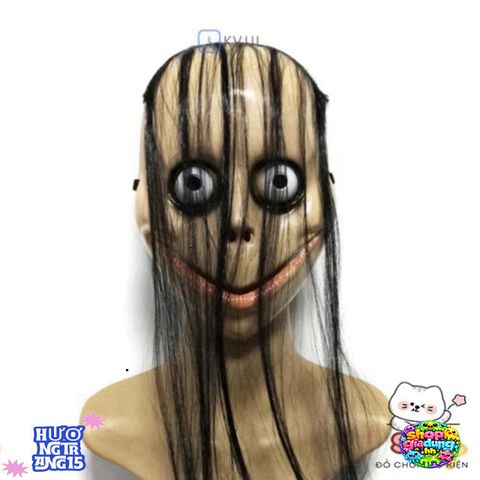 Mặt Nạ Halloween Độc Đáo Với Tóc Dài V - Phụ Kiện Hóa Trang Thú Vị Cho Tiệc Cosplay và Lễ Hội