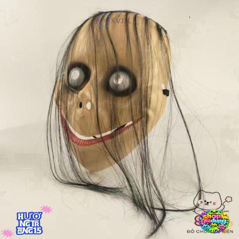 Mặt Nạ Halloween Độc Đáo Với Tóc Dài V - Phụ Kiện Hóa Trang Thú Vị Cho Tiệc Cosplay và Lễ Hội
