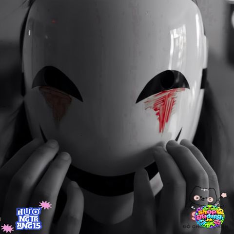 Mặt Nạ Hoạt Hình Nghệ Thuật Kagetane Hiruko - Phụ Kiện Halloween Độc Đáo, Tiệc Tùng, Hóa Trang, Sáng Tạo, Nổi Bật