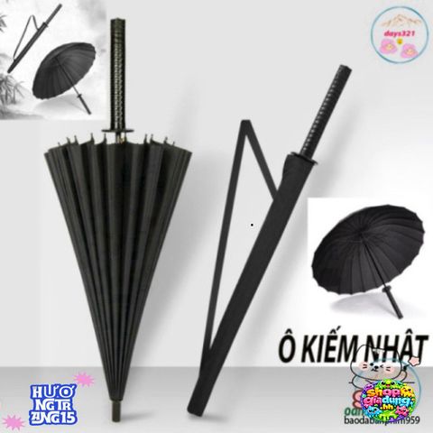 Ô Dù Kiếm Nhật Katana 24 Nan - Phụ Kiện Thời Trang Bảo Vệ, Phong Cách Samurai Nổi Bật, Chống Gỉ, Tiện Lợi Để Đi Hẹn Hò và Dã Ngoại
