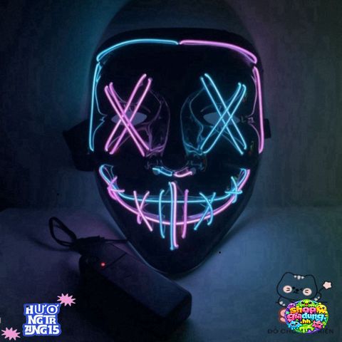 Mặt Nạ LED Hacker Phát Sáng Độc Đáo - Mặt Nạ Tiệc Hóa Trang Đa Màu Dành Cho Halloween và Các Dịp Lễ Hội 2023