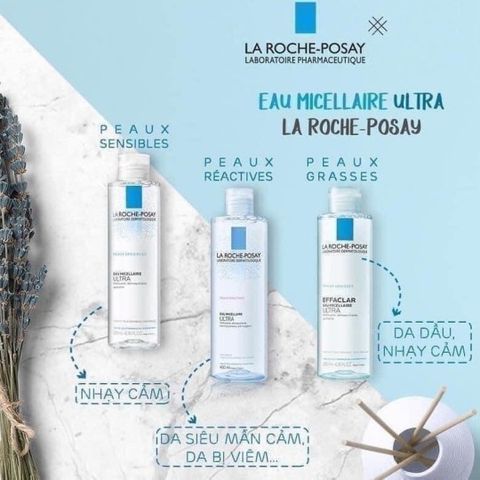 Nước Tẩy Trang La Roche-Posay Eau Micellaire Ultra Cho Da Nhạy Cảm - 400ml Chính Hãng, Dưỡng Ẩm Và Làm Sạch Hiệu Quả