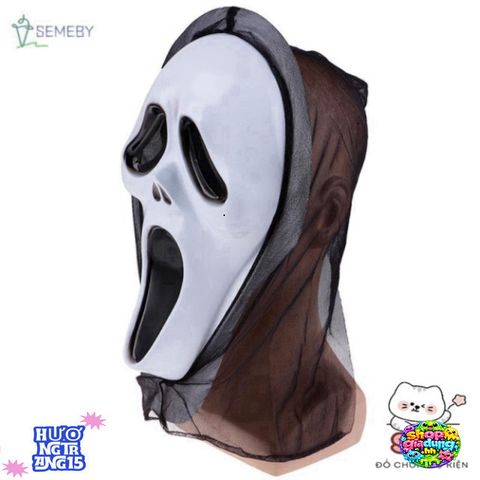 Mặt Nạ Halloween Kinh Dị Độc Đáo - Váy Đẫm Máu Da Nữ Thời Trang Cosplay Phụ Kiện Tiệc Chất Liệu An Toàn Cho Mọi Lứa Tuổi