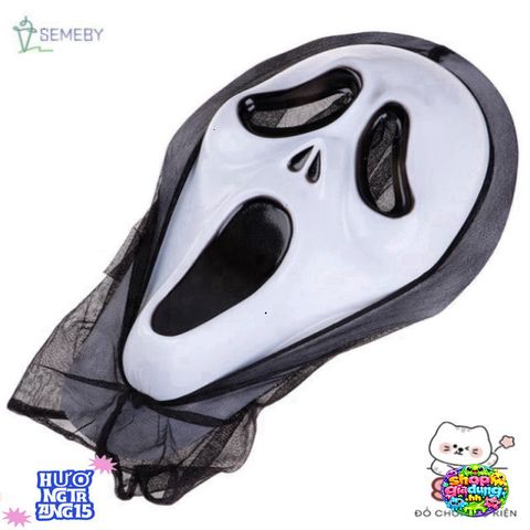Mặt Nạ Halloween Kinh Dị Độc Đáo - Váy Đẫm Máu Da Nữ Thời Trang Cosplay Phụ Kiện Tiệc Chất Liệu An Toàn Cho Mọi Lứa Tuổi