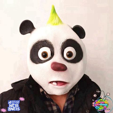 Mặt Nạ Gấu Trúc Ngáo Hoá Trang Con Panda - Đạo Cụ Halloween Độc Đáo, Chất Liệu Latex Thoải Mái, Phù Hợp Tiệc Tùng và Sự Kiện