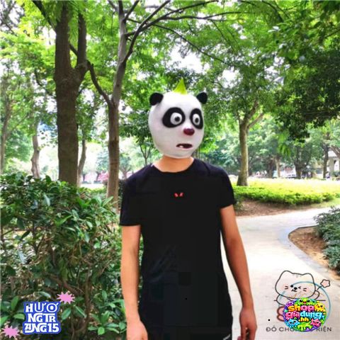 Mặt Nạ Gấu Trúc Ngáo Hoá Trang Con Panda - Đạo Cụ Halloween Độc Đáo, Chất Liệu Latex Thoải Mái, Phù Hợp Tiệc Tùng và Sự Kiện