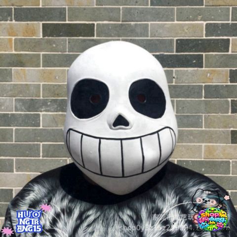 Mặt Nạ Hóa Trang Undertale Sans Xanh - Phụ Kiện Thời Trang Độc Đáo Cho Fan Game - Chất Liệu Latex An Toàn, Tiệc Halloween, Video TikTok
