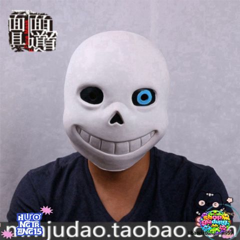Mặt Nạ Hóa Trang Undertale Sans Xanh - Phụ Kiện Thời Trang Độc Đáo Cho Fan Game - Chất Liệu Latex An Toàn, Tiệc Halloween, Video TikTok