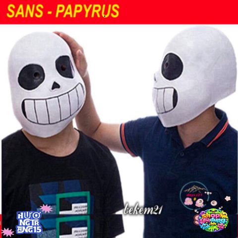 Mặt Nạ Hóa Trang Undertale Sans Xanh - Phụ Kiện Thời Trang Độc Đáo Cho Fan Game - Chất Liệu Latex An Toàn, Tiệc Halloween, Video TikTok