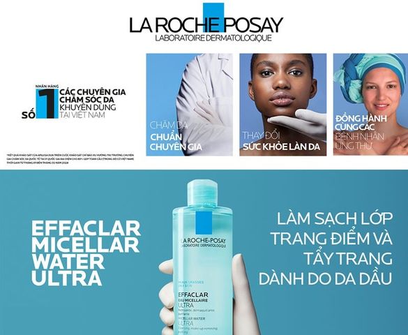 Nước Tẩy Trang La Roche-Posay Effaclar Micellar Water Ultra 400ml - Giải Pháp Hoàn Hảo Cho Da Dầu, Làm Sạch Dịu Nhẹ, Chính Hãng