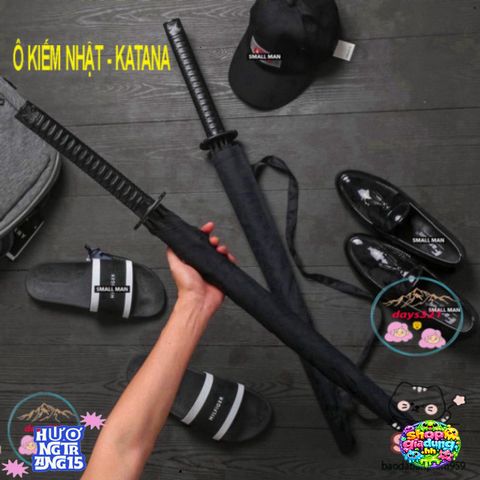 Ô Che Nắng Kiểu Kiếm Nhật Katana - Phụ Kiện Thời Trang Độc Đáo, 24 Thanh Nan Sáng Tạo với Túi Vải Tiện Lợi