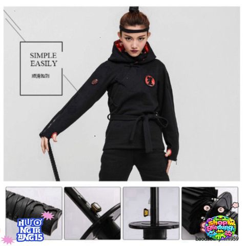 Ô Che Nắng Kiểu Kiếm Nhật Katana - Phụ Kiện Thời Trang Độc Đáo, 24 Thanh Nan Sáng Tạo với Túi Vải Tiện Lợi