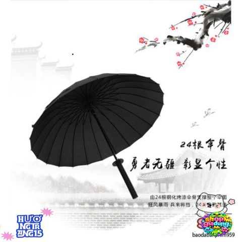 Ô Che Nắng Kiểu Kiếm Nhật Katana - Phụ Kiện Thời Trang Độc Đáo, 24 Thanh Nan Sáng Tạo với Túi Vải Tiện Lợi