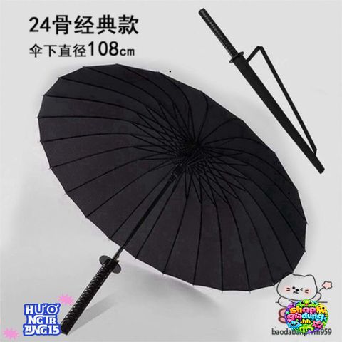 Ô Che Nắng Kiểu Kiếm Nhật Katana - Phụ Kiện Thời Trang Độc Đáo, 24 Thanh Nan Sáng Tạo với Túi Vải Tiện Lợi