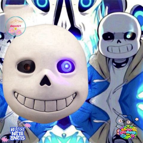 Mặt Nạ Mắt Xanh Undertale Sans 3D - Phụ Kiện Cosplay Độc Đáo Cho Halloween, Lễ Hội Và Sự Kiện Hóa Trang