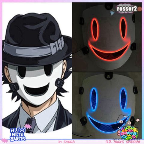 Mặt Nạ Phát Sáng LED Thiên Thần Đen Trắng - Phụ Kiện Halloween Độc Đáo Cho Tiệc Tùng