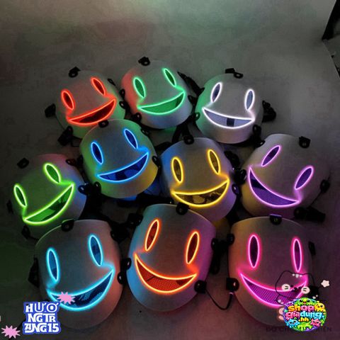 Mặt Nạ Phát Sáng LED Thiên Thần Đen Trắng - Phụ Kiện Halloween Độc Đáo Cho Tiệc Tùng