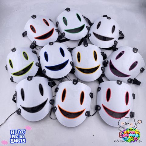 Mặt Nạ Phát Sáng LED Thiên Thần Đen Trắng - Phụ Kiện Halloween Độc Đáo Cho Tiệc Tùng