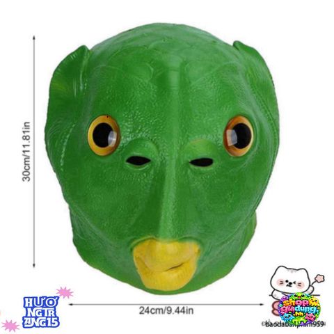 Mũ đội đầu Benbo Pa cá xanh độc đáo - Phụ kiện lễ hội Giáng sinh, Halloween và hóa trang cho cả gia đình