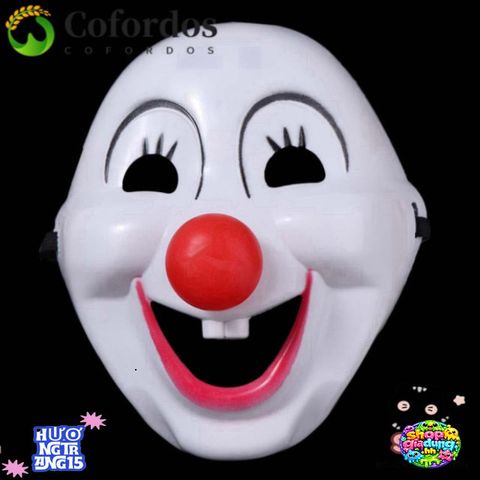 Mặt Nạ Hề Halloween PVC Đỏ - Phụ Kiện Hóa Trang Đáng Sợ Cho Gia Đình - Tham Gia Tiệc Hóa Trang, Sự Kiện Cosplay