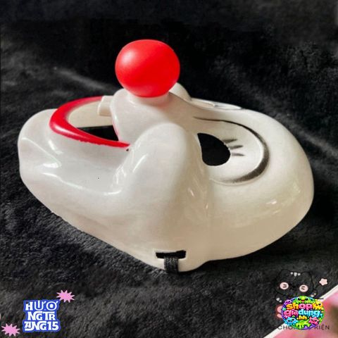 Mặt Nạ Hề Halloween PVC Đỏ - Phụ Kiện Hóa Trang Đáng Sợ Cho Gia Đình - Tham Gia Tiệc Hóa Trang, Sự Kiện Cosplay