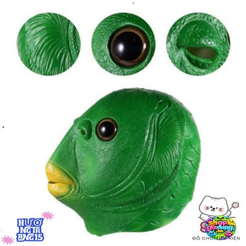 Mặt Nạ Cá Xanh Cosplay Hài Hước - Phụ Kiện Halloween Thú Vị cho Người Lớn và Trẻ Em - Đồ Chơi Tiệc Tùng Độc Đáo