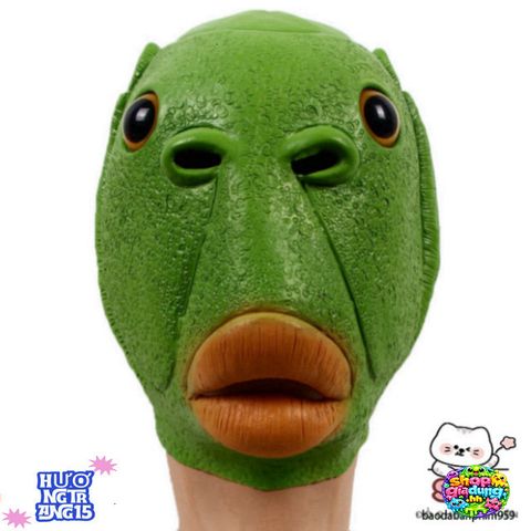Mũ Hóa Trang Hình Cá Xanh - Phụ Kiện Silicon Độc Đáo Cho Tiệc Hóa Trang, Halloween, Sinh Nhật, Giáng Sinh