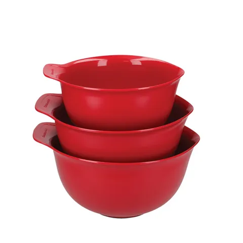 Bộ tô nhựa KitchenAid KOG17SOSERE 3 món màu đỏ - Tô trộn cao cấp, chống trượt, an toàn cho máy rửa chén, thiết kế tiện dụng cho bếp
