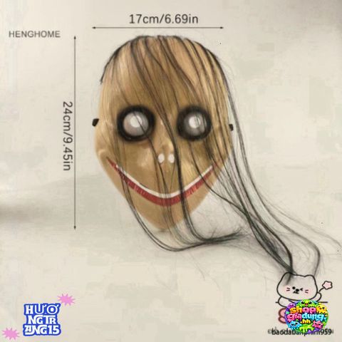 Mặt Nạ Tóc Dài Hài Hước Halloween Henghome - Trang Trí Cosplay Độc Đáo Cho Tiệc Hóa Trang và Bữa Tiệc Ma Quái