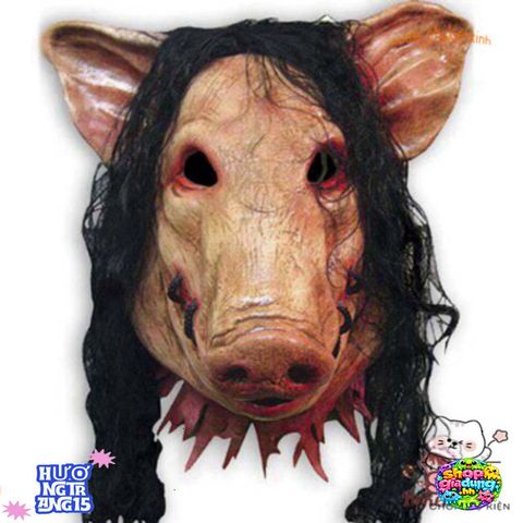 Mặt Nạ Heo PIG SAW Kinh Dị - Phụ Kiện Halloween Độc Đáo, Chất Liệu Cao Su Tự Nhiên, Thích Hợp Cho Tiệc Tùng, Halloween, Hóa Trang