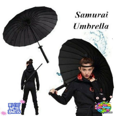 Ô Dù Kiếm Nhật Katana 16 inch Cao Cấp - Thiết Kế Samurai Đen Sang Trọng, Bảo Vệ Mọi Thời Tiết, Phong Cách Cá Tính