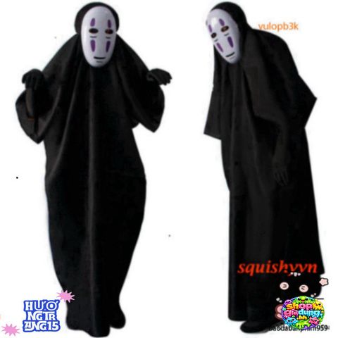 Bộ Trang Phục Hóa Trang Vô Diện Kaonashi từ Spirited Away của Hayao Miyazaki - Đồ Cosplay cho Tất cả Lứa Tuổi, Chất Liệu Cao Cấp