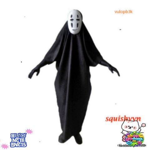 Bộ Trang Phục Hóa Trang Vô Diện Kaonashi từ Spirited Away của Hayao Miyazaki - Đồ Cosplay cho Tất cả Lứa Tuổi, Chất Liệu Cao Cấp