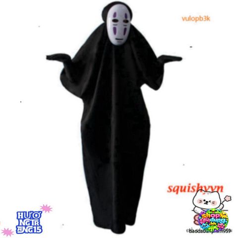 Bộ Trang Phục Hóa Trang Vô Diện Kaonashi từ Spirited Away của Hayao Miyazaki - Đồ Cosplay cho Tất cả Lứa Tuổi, Chất Liệu Cao Cấp