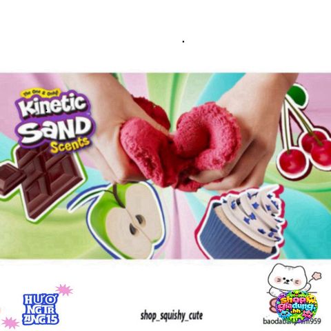 Cát Động Lực Thơm Kinetic Sand - Giải Trí Sáng Tạo An Toàn Cho Trẻ Em 3 Tuổi Trở Lên - Hương Táo, Vanilla, Chocolate, Cherry