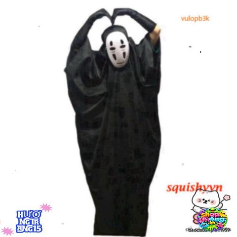 Bộ Trang Phục Hóa Trang Vô Diện Kaonashi từ Spirited Away của Hayao Miyazaki - Đồ Cosplay cho Tất cả Lứa Tuổi, Chất Liệu Cao Cấp