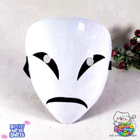 Mặt Nạ Hóa Trang Hiruko Đen Trắng - Phụ Kiện Cosplay Anime Bullet Đen - Tạo Điểm Nhấn Độc Đáo Trong Sự Kiện