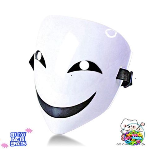 Mặt Nạ Hóa Trang Hiruko Đen Trắng - Phụ Kiện Cosplay Anime Bullet Đen - Tạo Điểm Nhấn Độc Đáo Trong Sự Kiện