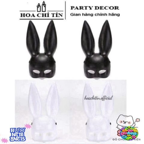 Mặt Nạ Thỏ Bunny Tai Dài - Phụ Kiện Hóa Trang Độc Đáo Cho Tiệc Halloween, Biểu Diễn, Livestream