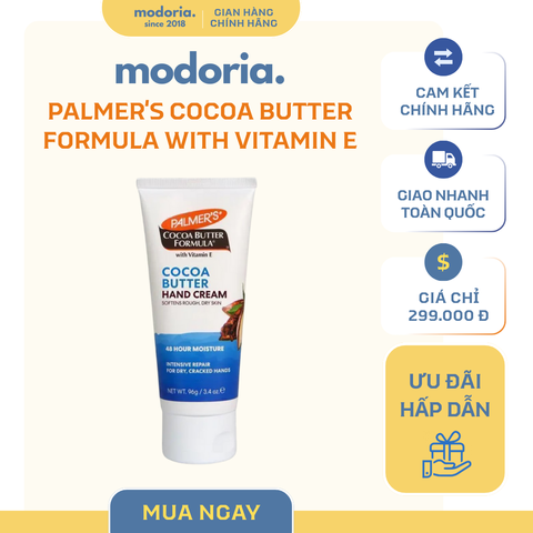 Kem Dưỡng Da Tay Bơ Ca Cao Palmer's Cocoa Butter 96g - Chống Khô Ráp, Dưỡng Ẩm Hiệu Quả, Hương Dịu Nhẹ