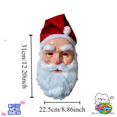 Mũ và Mặt Nạ 3D Ông Già Noel - Trang Phục Cosplay Lễ Hội Giáng Sinh, Quà Tặng Ý Nghĩa Cho Mọi Lứa Tuổi