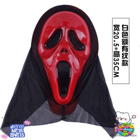 Mặt Nạ Scream Đen Kinh Dị - Phụ Kiện Hóa Trang Halloween Độc Đáo Cho Tiệc Và Sự Kiện Ma Quái