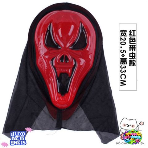 Mặt Nạ Scream Đen Kinh Dị - Phụ Kiện Hóa Trang Halloween Độc Đáo Cho Tiệc Và Sự Kiện Ma Quái